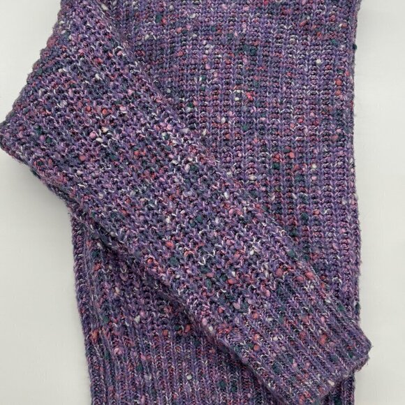 NOBO Womens Polyester/Acrylic Cropped Sweater Size LG Purple Pull Over Crew Neck - Picture 10 of 10